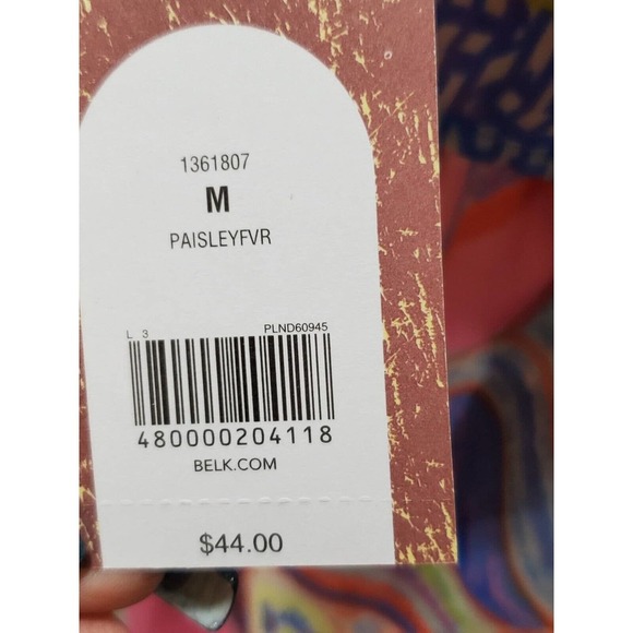 Red Camel Women's Multicolor Polyester Off The Shoulder Knee Length Dress Size M - Picture 9 of 12